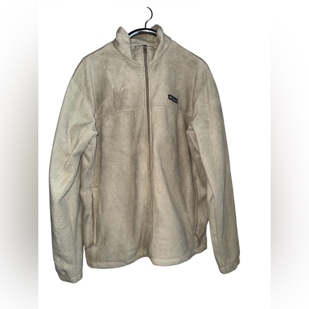 Columbia Men's Light Tan Full-Zip Fleece Jacket